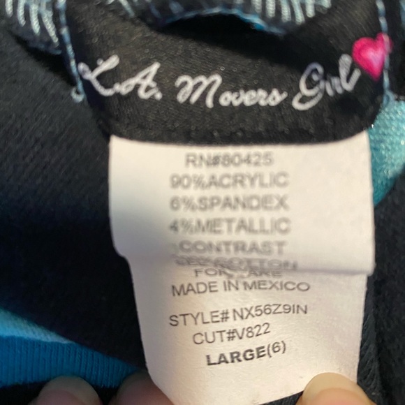 Girls turquoise and black sweater - Picture 4 of 4